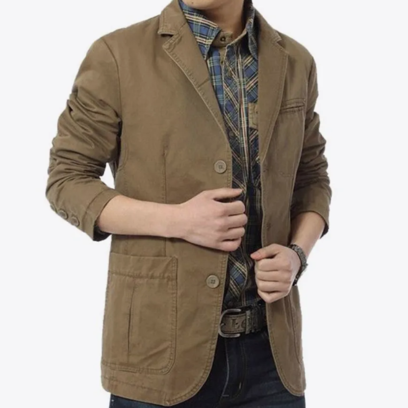 Veste automne homme style blazer coton léger -Théo