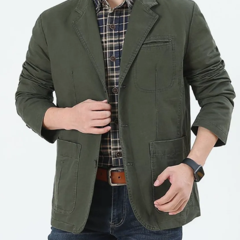 Veste automne homme style blazer coton léger -Théo
