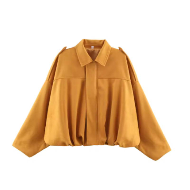 Veste automne femme daim tendance-Silvia