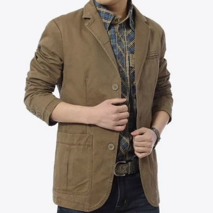 Veste automne homme style blazer coton léger -Théo