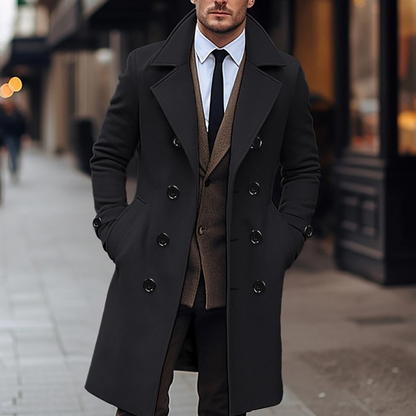 Veste automne homme double boutonnage classe-Nicolas