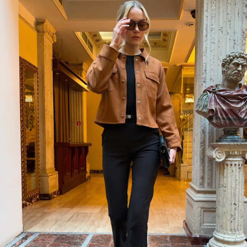 Veste automne femme tendance européen-Marie