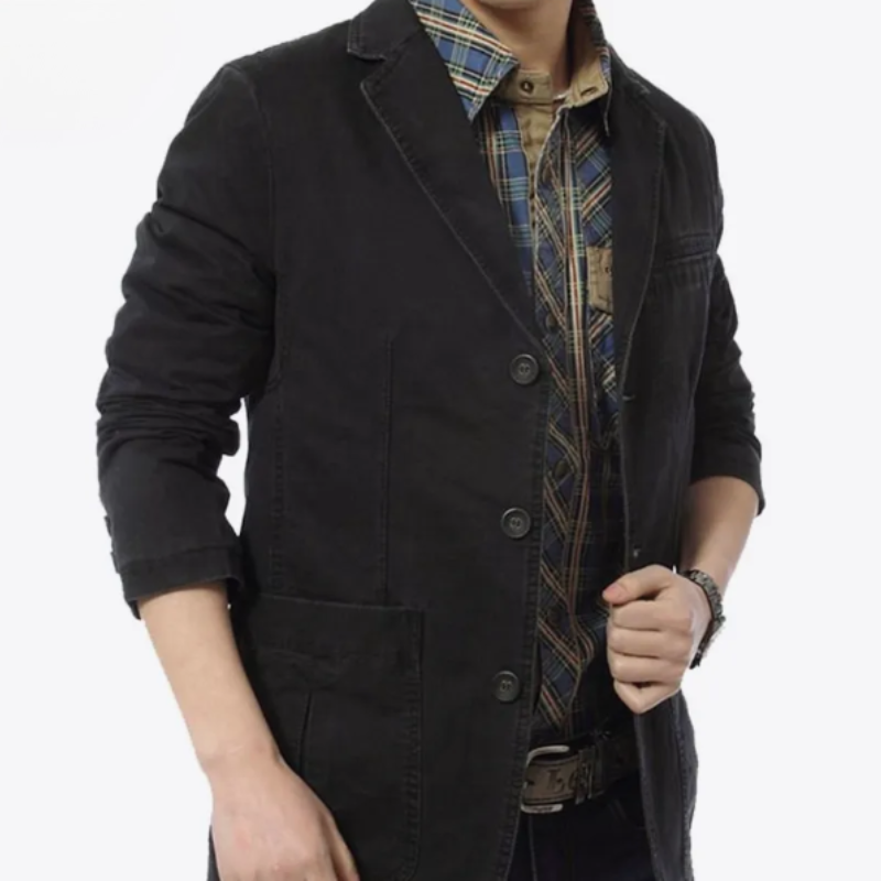 Veste automne homme style blazer coton léger -Théo