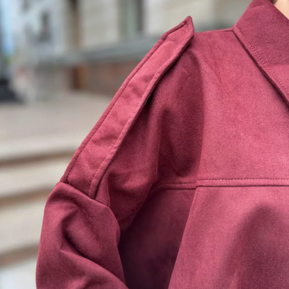 Veste automne femme daim tendance-Silvia