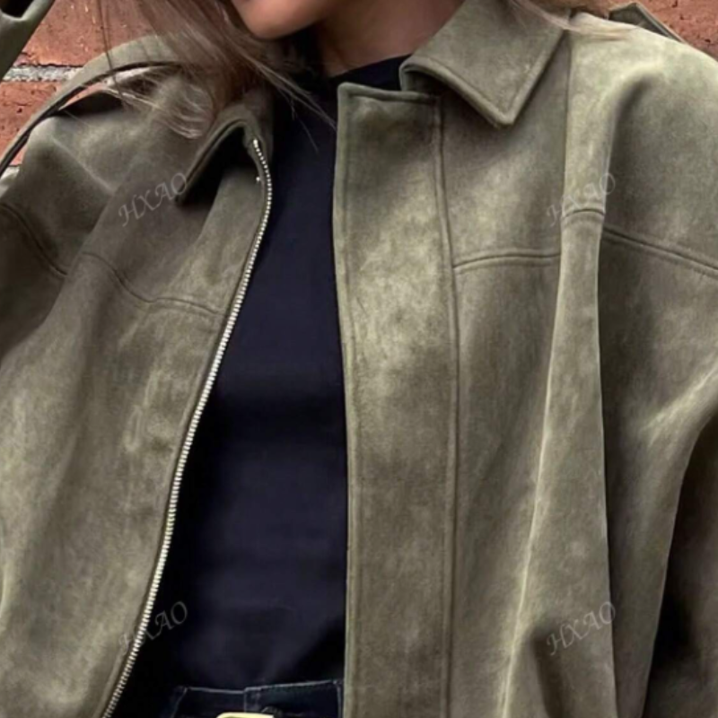 Veste automne femme daim urbaine-Laura