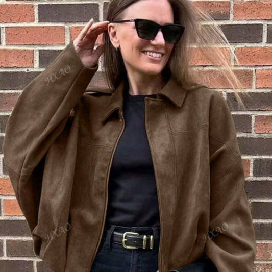 Veste automne femme daim urbaine-Laura