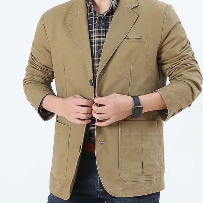 Veste automne homme style blazer coton léger -Théo