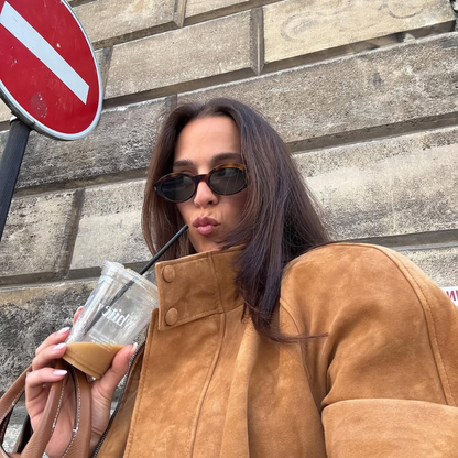 Veste automne femme en suédine légère-Amira