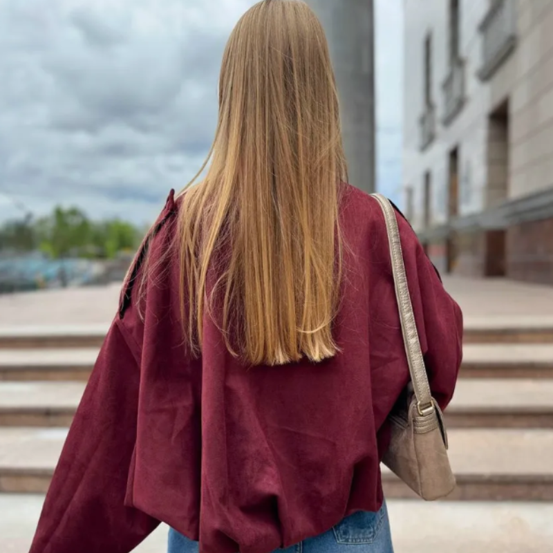 Veste automne femme daim tendance-Silvia