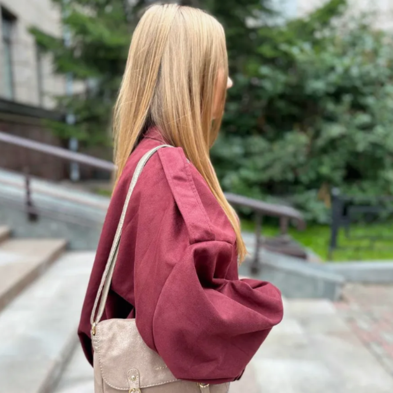 Veste automne femme daim tendance-Silvia